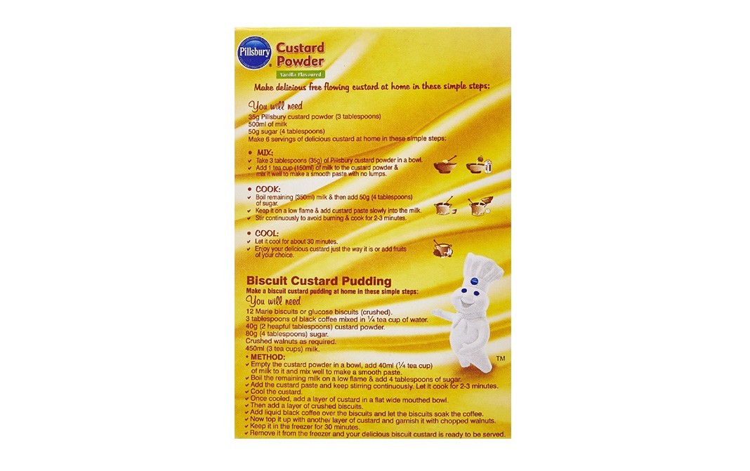 Pillsbury Custard Powder, Vanilla Flavoured    Box  100 grams